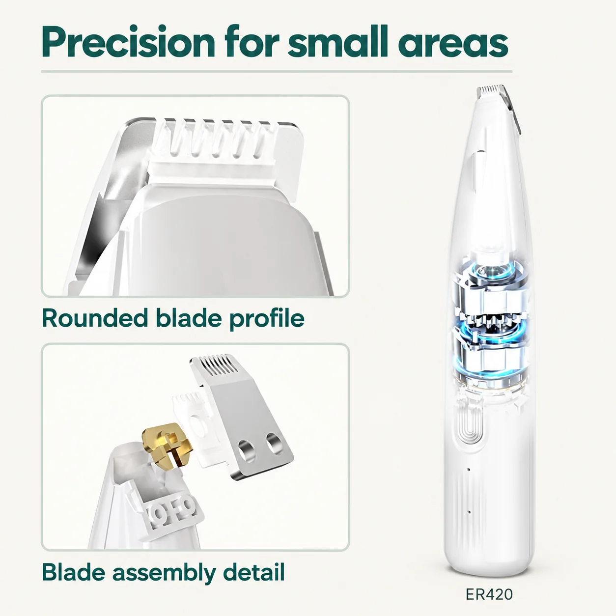 ER420 Illuminated Pet Detail Trimmer