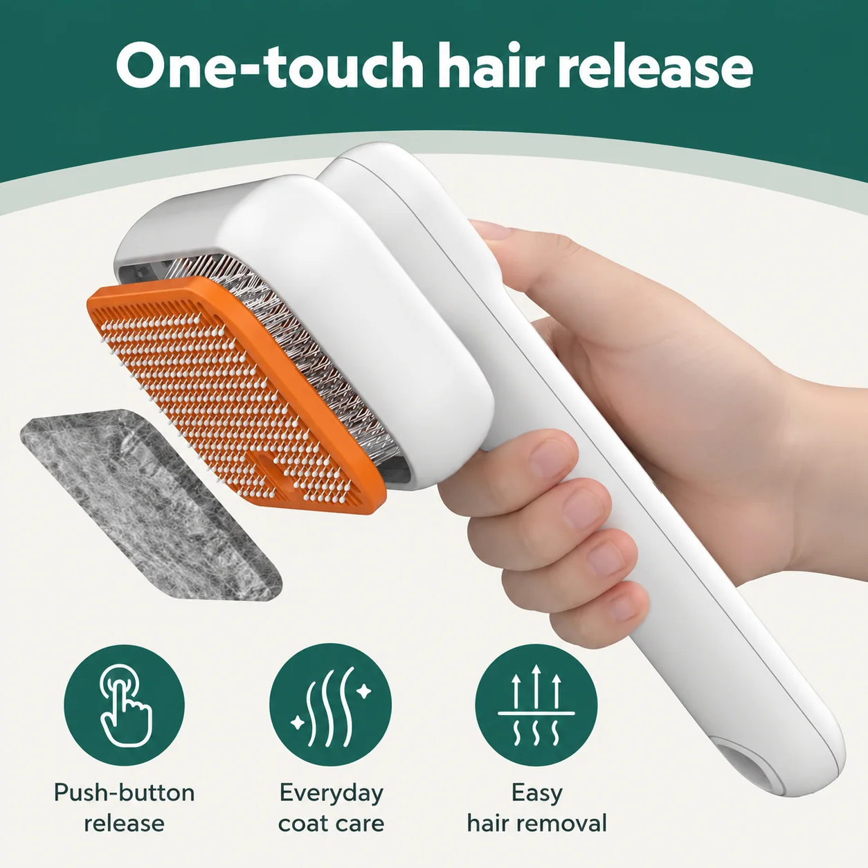 RK101 Self-Cleaning Grooming Brush