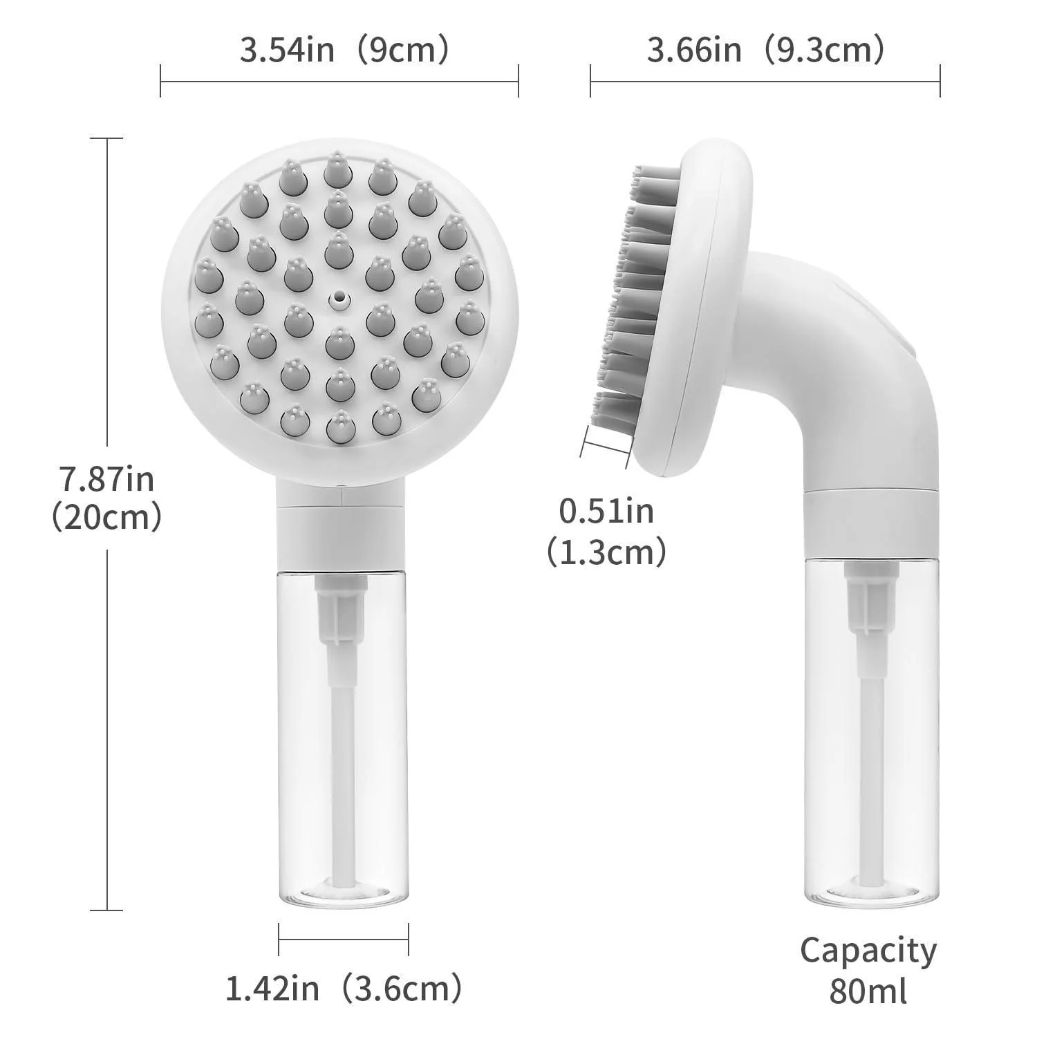 Pet Bath Brush with Shampoo Dispenser RK32
