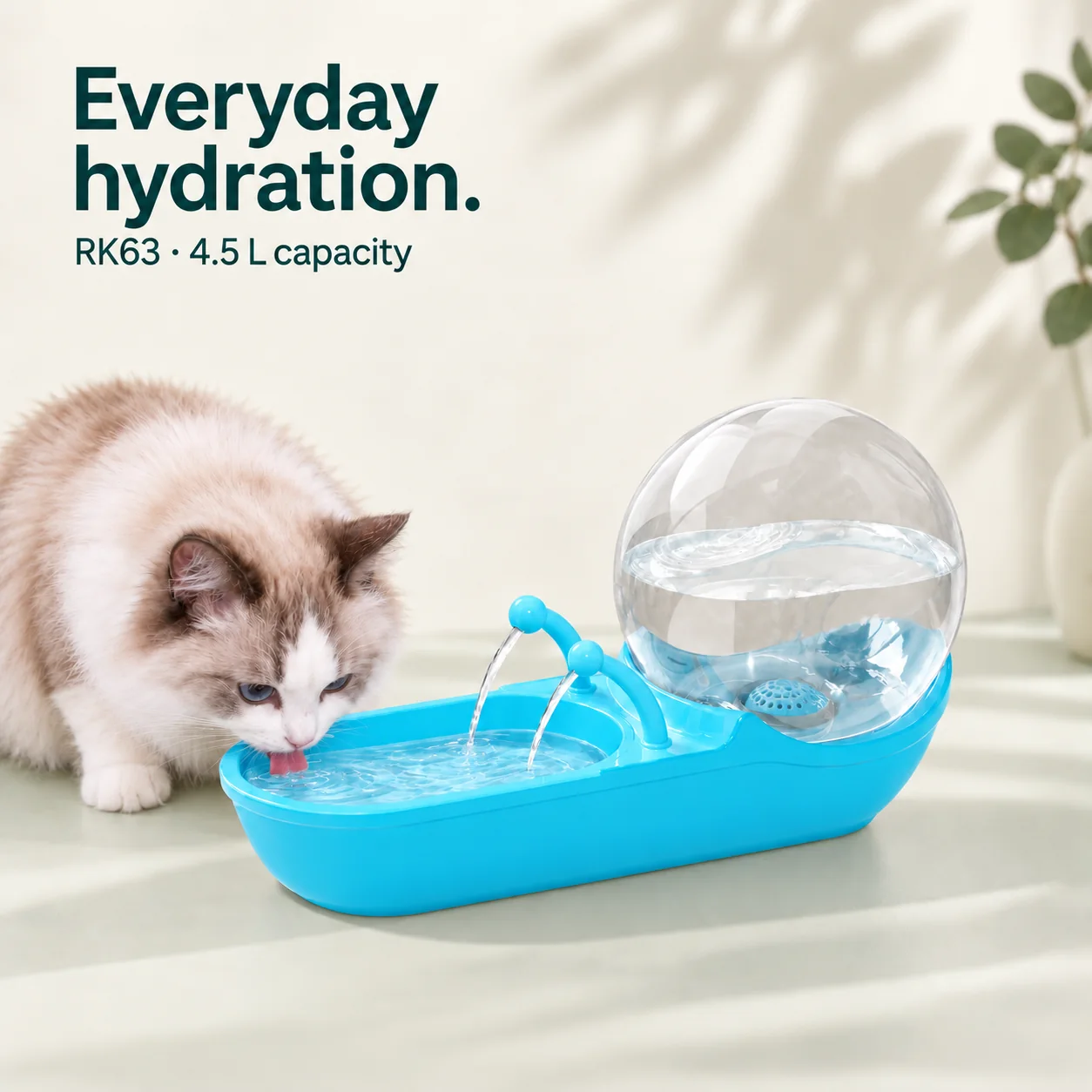 Pet Water Dispensers with Clear Reservoirs